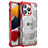 Custodia Silicone e Plastica Opaca Cover Fronte e Retro 360 Gradi U02 per Apple iPhone 13 Pro