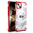 Custodia Silicone e Plastica Opaca Cover Fronte e Retro 360 Gradi U02 per Apple iPhone 15 Rosso