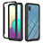 Custodia Silicone e Plastica Opaca Cover Fronte e Retro 360 Gradi U03 per Samsung Galaxy A02 Nero