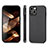 Custodia Silicone e Plastica Opaca Cover Fronte e Retro 360 Gradi U04 per Apple iPhone 15 Nero