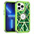 Custodia Silicone e Plastica Opaca Cover Fronte e Retro 360 Gradi YJ1 per Apple iPhone 13 Pro Verde