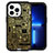 Custodia Silicone e Plastica Opaca Cover Fronte e Retro 360 Gradi YJ3 per Apple iPhone 13 Pro Nero