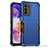 Custodia Silicone e Plastica Opaca Cover per Motorola Moto G71s 5G Blu
