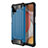 Custodia Silicone e Plastica Opaca Cover per Samsung Galaxy A12 5G Cielo Blu