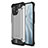 Custodia Silicone e Plastica Opaca Cover per Xiaomi Mi 11 Lite 5G NE Argento