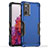 Custodia Silicone e Plastica Opaca Cover QW1 per Samsung Galaxy A73 5G Blu