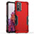Custodia Silicone e Plastica Opaca Cover QW1 per Samsung Galaxy A73 5G Rosso