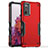 Custodia Silicone e Plastica Opaca Cover QW1 per Samsung Galaxy S20 Lite 5G Rosso