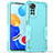 Custodia Silicone e Plastica Opaca Cover QW1 per Xiaomi Redmi Note 11 4G (2022) Azzurro