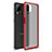 Custodia Silicone e Plastica Opaca Cover U01 per Samsung Galaxy A12 Nacho Rosso