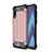 Custodia Silicone e Plastica Opaca Cover WL1 per Samsung Galaxy A70 Oro Rosa