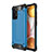 Custodia Silicone e Plastica Opaca Cover WL1 per Samsung Galaxy A72 4G Blu
