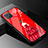 Custodia Silicone Gel Laterale Abito Ragazza Specchio Cover per Oppo A92s 5G Rosso