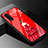 Custodia Silicone Gel Laterale Abito Ragazza Specchio Cover per Oppo Find X2 Rosso