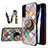 Custodia Silicone Gel Laterale Fantasia Modello Specchio Cover A01 per Samsung Galaxy S21 5G Multicolore