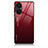 Custodia Silicone Gel Laterale Fantasia Modello Specchio Cover JM1 per Huawei P50 Pro Rosso