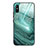 Custodia Silicone Gel Laterale Fantasia Modello Specchio Cover JM1 per Xiaomi Redmi 9AT Ciano