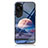 Custodia Silicone Gel Laterale Fantasia Modello Specchio Cover JM2 per Huawei P60 Art Blu Notte