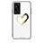 Custodia Silicone Gel Laterale Fantasia Modello Specchio Cover JM2 per Huawei P60 Oro