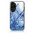 Custodia Silicone Gel Laterale Fantasia Modello Specchio Cover JM3 per Huawei P60 Art Blu Notte