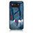 Custodia Silicone Gel Laterale Fantasia Modello Specchio Cover LS1 per Asus ROG Phone 7 Blu