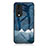 Custodia Silicone Gel Laterale Fantasia Modello Specchio Cover LS1 per Huawei Honor 70 Pro+ Plus 5G Blu