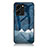 Custodia Silicone Gel Laterale Fantasia Modello Specchio Cover LS1 per Huawei Honor 80 SE 5G Blu