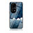 Custodia Silicone Gel Laterale Fantasia Modello Specchio Cover LS1 per Huawei P50 Pro Blu