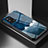 Custodia Silicone Gel Laterale Fantasia Modello Specchio Cover LS1 per Oppo A54 5G Blu