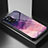 Custodia Silicone Gel Laterale Fantasia Modello Specchio Cover LS1 per Oppo A74 5G Viola