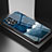 Custodia Silicone Gel Laterale Fantasia Modello Specchio Cover LS1 per Oppo A96 5G Blu