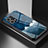 Custodia Silicone Gel Laterale Fantasia Modello Specchio Cover LS1 per Oppo Reno8 4G Blu