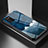 Custodia Silicone Gel Laterale Fantasia Modello Specchio Cover LS1 per Samsung Galaxy A02s Blu