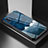 Custodia Silicone Gel Laterale Fantasia Modello Specchio Cover LS1 per Samsung Galaxy M11 Blu