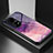 Custodia Silicone Gel Laterale Fantasia Modello Specchio Cover LS2 per Huawei P50 Pro Viola