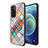 Custodia Silicone Gel Laterale Fantasia Modello Specchio Cover LS2 per Oppo Reno6 5G Multicolore