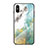 Custodia Silicone Gel Laterale Fantasia Modello Specchio Cover LS2 per Xiaomi Redmi 9A Verde