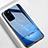 Custodia Silicone Gel Laterale Fantasia Modello Specchio Cover M01 per Samsung Galaxy S20 Plus Blu