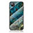 Custodia Silicone Gel Laterale Fantasia Modello Specchio Cover per Google Pixel 4a Blu