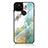 Custodia Silicone Gel Laterale Fantasia Modello Specchio Cover per Google Pixel 5 Verde