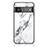 Custodia Silicone Gel Laterale Fantasia Modello Specchio Cover per Google Pixel 6 Pro 5G Bianco