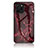 Custodia Silicone Gel Laterale Fantasia Modello Specchio Cover per Huawei Enjoy 50z Rosso