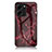 Custodia Silicone Gel Laterale Fantasia Modello Specchio Cover per Huawei Honor 80 SE 5G Rosso