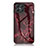 Custodia Silicone Gel Laterale Fantasia Modello Specchio Cover per Huawei Honor X8 4G Rosso