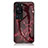 Custodia Silicone Gel Laterale Fantasia Modello Specchio Cover per Huawei P60 Pro Rosso