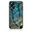 Custodia Silicone Gel Laterale Fantasia Modello Specchio Cover per Oppo A18 Blu