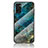 Custodia Silicone Gel Laterale Fantasia Modello Specchio Cover per Oppo A55S 5G Blu