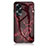 Custodia Silicone Gel Laterale Fantasia Modello Specchio Cover per Oppo A58 4G Rosso