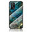 Custodia Silicone Gel Laterale Fantasia Modello Specchio Cover per Oppo A74 5G Blu
