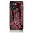 Custodia Silicone Gel Laterale Fantasia Modello Specchio Cover per Oppo A77s Rosso